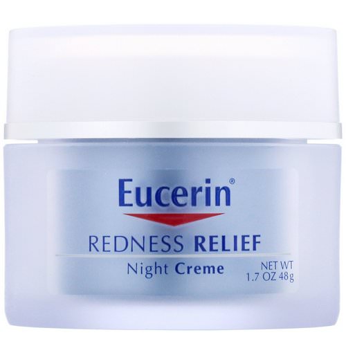 Eucerin, Redness Relief, Dermatological Skincare, Night Creme, 1.7 oz (48 g) فوائد
