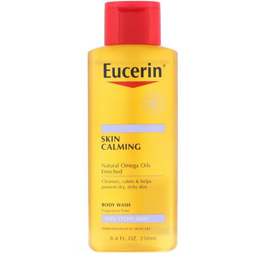 Eucerin, Skin Calming Body Wash, For Dry, Itchy Skin, Fragrance Free, 8.4 fl oz (250 ml) فوائد