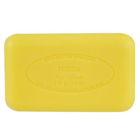 European Soaps, Pre de Provence, Bar Soap, Freesia, 5.2 oz (150 g):شريط الصابون, دش
