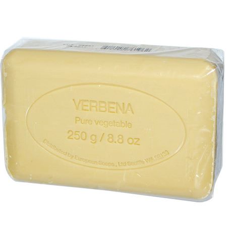 European Soaps, Pre de Provence Bar Soap, Verbena, 8.8 oz (250 g):شريط الصابون, دش