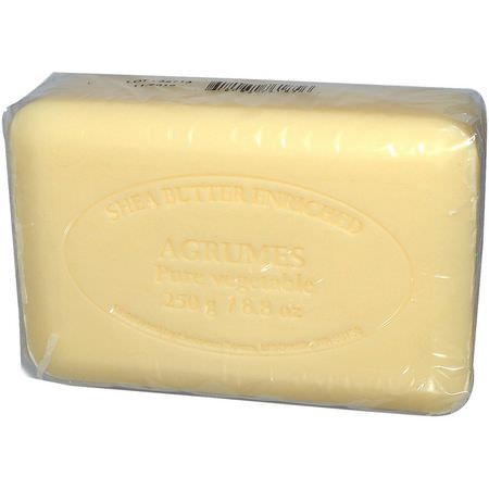 European Soaps, Pre de Provence, Bar Soap, Agrumes (Citrus Blend), 8.8 oz (250 g):صاب,ن زبدة شيا