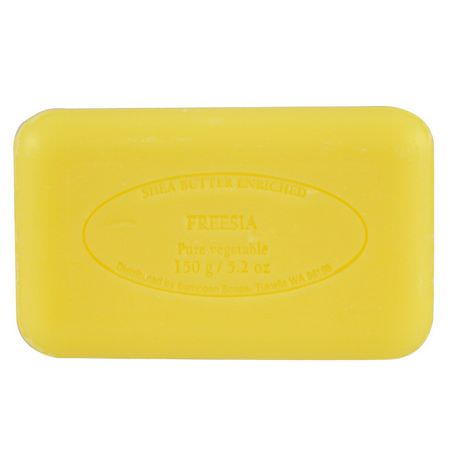 European Soaps, Pre de Provence, Bar Soap, Freesia, 5.2 oz (150 g):شريط الصابون, دش