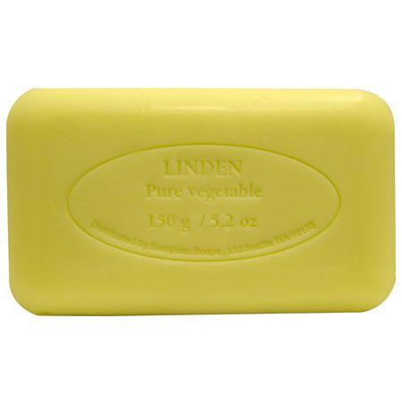 European Soaps, Pre de Provence, Bar Soap, Linden, 5.2 oz (150 g):شريط الصابون, دش