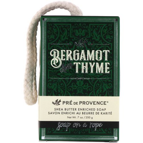 European Soaps, Pre de Provence, Soap On A Rope, Bergamot & Thyme, 7 oz (200 g) فوائد