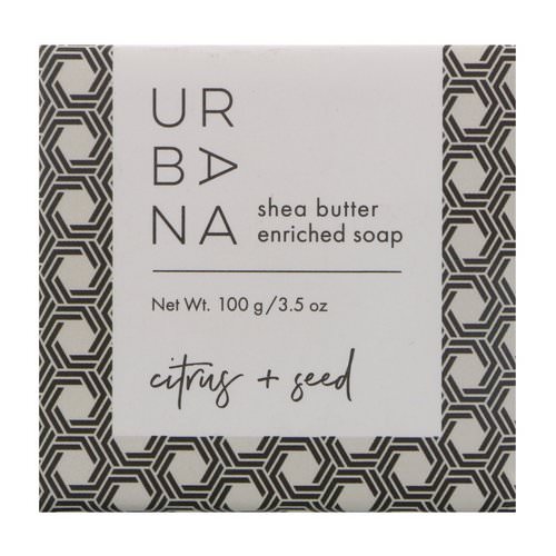 European Soaps, Urbana, Shea Butter Enriched Soap, Citrus + Seed, 3.5 oz (100 g) فوائد