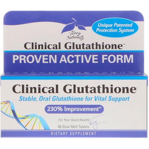 EuroPharma, Terry Naturally, Clinical Glutathione, 60 Slow Melt Tablets فوائد