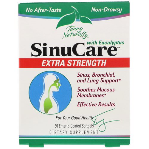 EuroPharma, Terry Naturally, SinuCare Extra Strength, 30 Enteric-Coated Softgels فوائد
