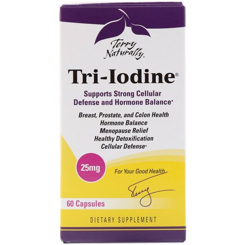 EuroPharma, Terry Naturally, Tri-Iodine, 25 mg, 60 Capsules فوائد
