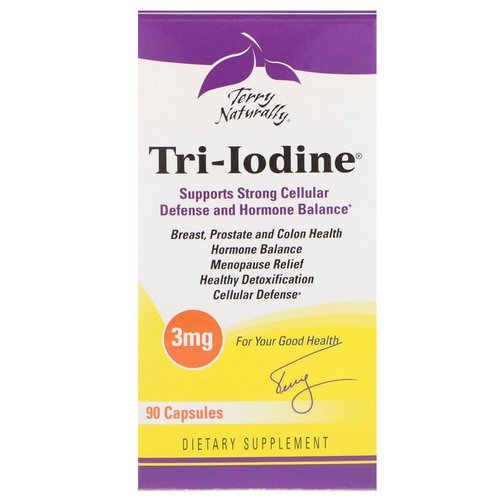 EuroPharma, Terry Naturally, Tri-Iodine, 3 mg, 90 Capsules فوائد