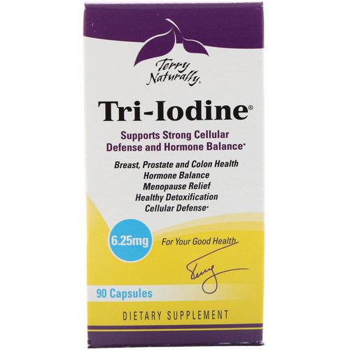 EuroPharma, Terry Naturally, Tri-Iodine, 6.25 mg, 90 Capsules فوائد