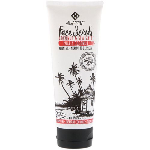 Alaffia, Everyday Coconut, Face Scrub, Normal to Dry Skin, Purely Coconut, 8 fl oz (236 ml) فوائد