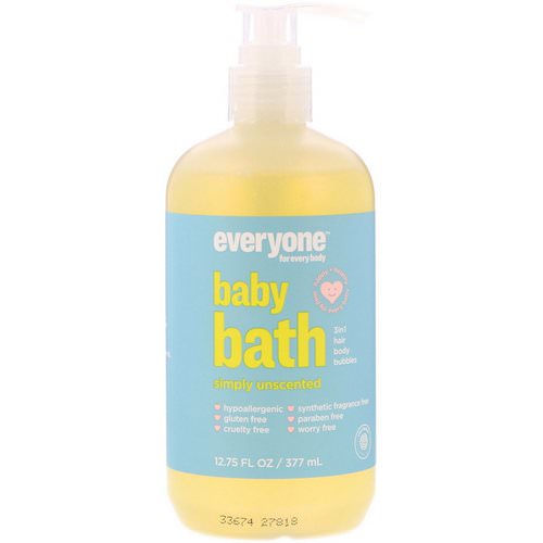 Everyone, Baby Bath, Simply Unscented, 12.75 fl oz (377 ml) فوائد