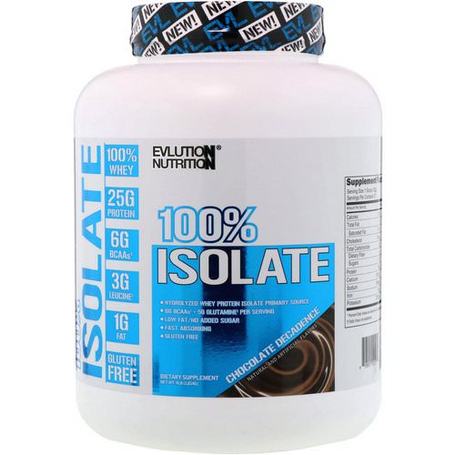 EVLution Nutrition, 100% Isolate, Chocolate Decadence, 4 lb (1814 g) فوائد