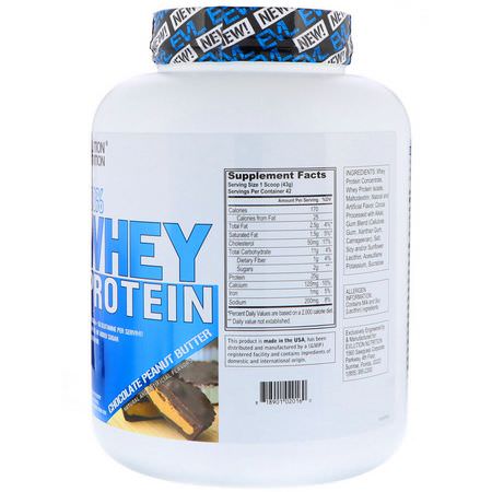 EVLution Nutrition, 100% Whey Protein, Chocolate Peanut Butter, 4 lb (1814 g):بر,تين مصل اللبن, التغذية الرياضية