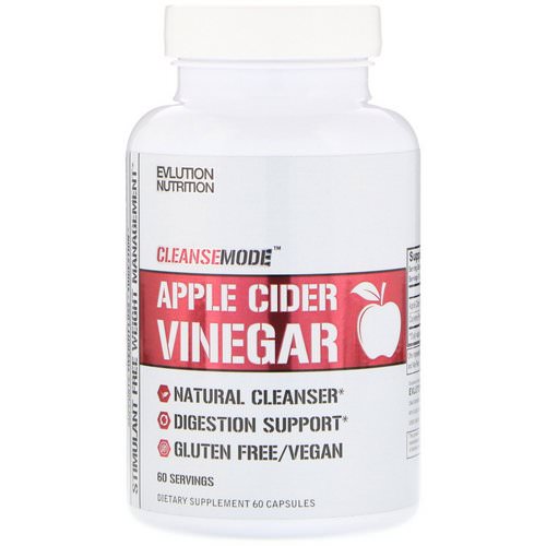 EVLution Nutrition, Apple Cider Vinegar, 60 Capsules فوائد