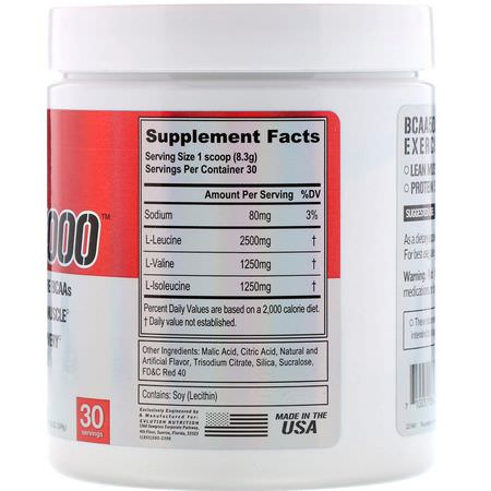 EVLution Nutrition, BCAA 5000, Cherry Limeade, 8.8 oz (249 g):BCAA,الأحماض الأمينية