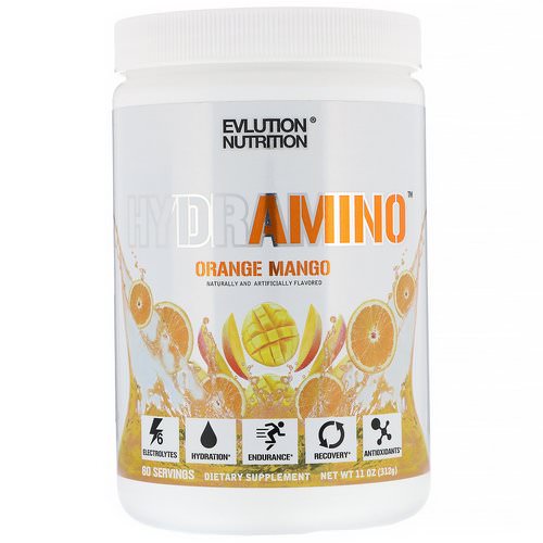 EVLution Nutrition, Hydramino, Orange Mango, 11 oz (312 g) فوائد