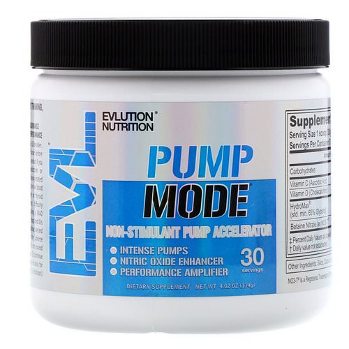 EVLution Nutrition, PumpMode, Non-Stimulant Pump Accelerator, 4.02 oz (114 g) فوائد