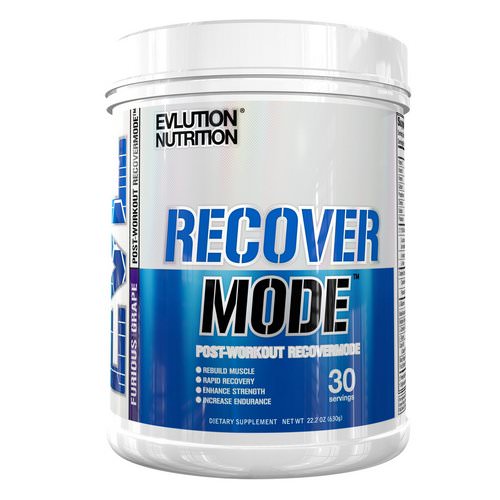 EVLution Nutrition, Recover Mode, Post-Workout RecoverMode, Furious Grape, 22.2 oz (630 g) فوائد