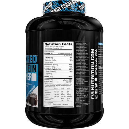 EVLution Nutrition, Stacked Protein Gainer, Chocolate Decadence, 7.23 lb (3276 g):زيادة ال,زن, البر,تين