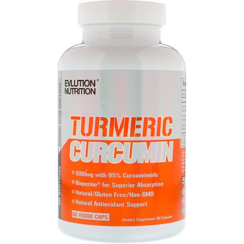 EVLution Nutrition, Turmeric Curcumin, 90 Veggie Caps فوائد