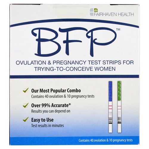 Fairhaven Health, BFP, Ovulation & Pregnancy Test Strips For Trying-To-Conceive Women, 40 Ovulation & 10 Pregnancy Tests فوائد