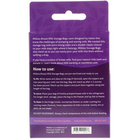 Fairhaven Health, Breast Milk Storage Bags, Durable & Leak-Proof, 50 Storage Bags:تخزين حليب الأم, أم,مة