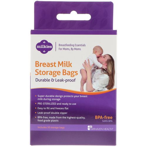 Fairhaven Health, Breast Milk Storage Bags, Durable & Leak-Proof, 50 Storage Bags فوائد