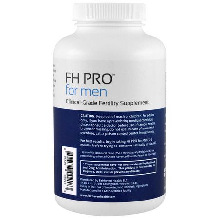Fairhaven Health, FH Pro for Men, Clinical Grade Fertility Supplement, 180 Capsules:الرجال, صحة الرجال