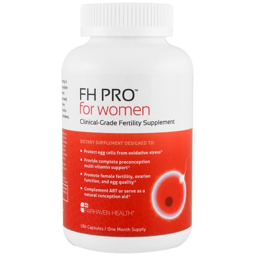 Fairhaven Health, FH Pro for Women, Clinical-Grade Fertility Supplement, 180 Capsules فوائد