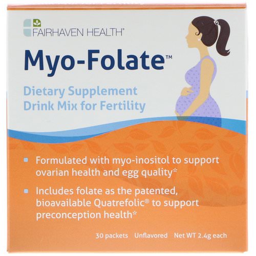 Fairhaven Health, Myo-Folate, A Drinkable Fertility Supplement, Unflavored, 30 Packets, 2.4 g Each فوائد