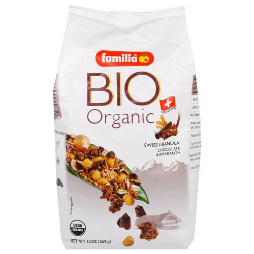 Familia, Bio Organic, Swiss Granola, Chocolate & Amaranth, 13 oz (369 g) فوائد