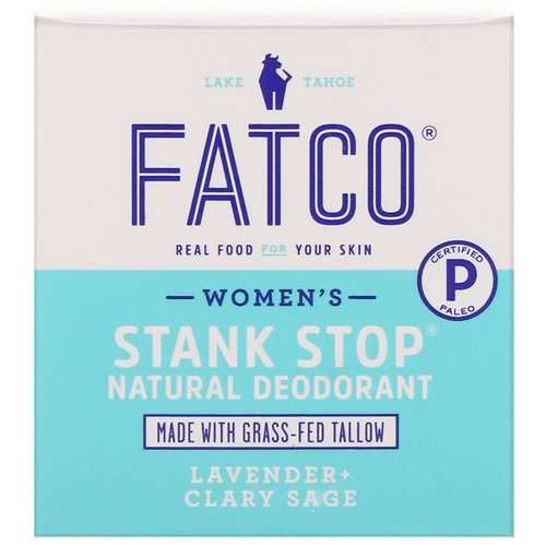 Fatco, Stank Stop Natural Deodorant, Women's, Lavender + Clary Sage, 1 fl oz (29 ml) فوائد