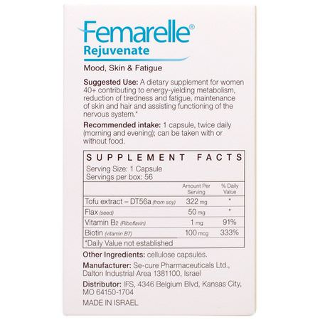 Femarelle, Rejuvenate, 56 Capsules:صحة المرأة, المكملات الغذائية