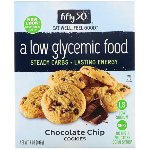 Fifty 50, Low Glycemic Chocolate Chip Cookies, 7 oz (198 g) فوائد