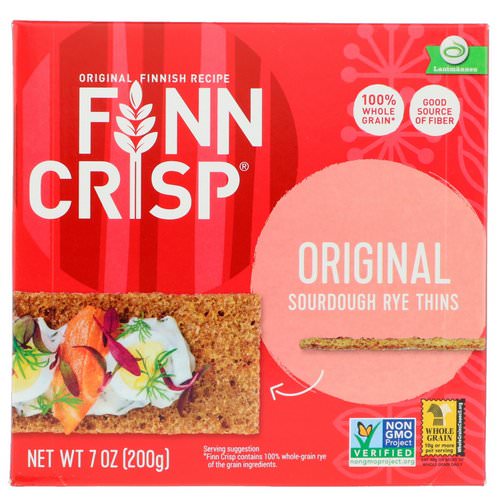 Finn Crisp, Sourdough Rye Thins, Original, 7 oz (200 g) فوائد