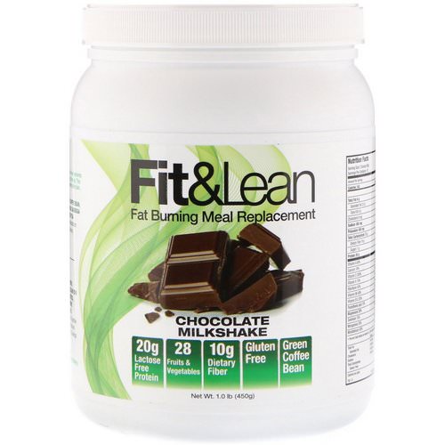 Fit & Lean, Fat Burning Meal Replacement, Chocolate Milkshake, 1.0 lb (450 g) فوائد
