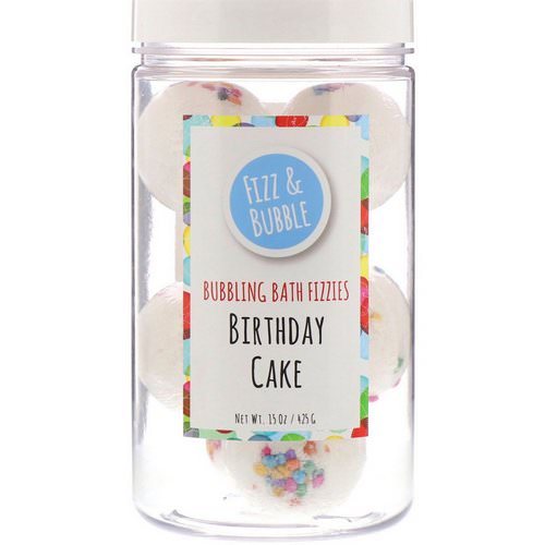 Fizz & Bubble, Bubbling Bath Fizzies, Birthday Cake, 15 oz (425 g) فوائد
