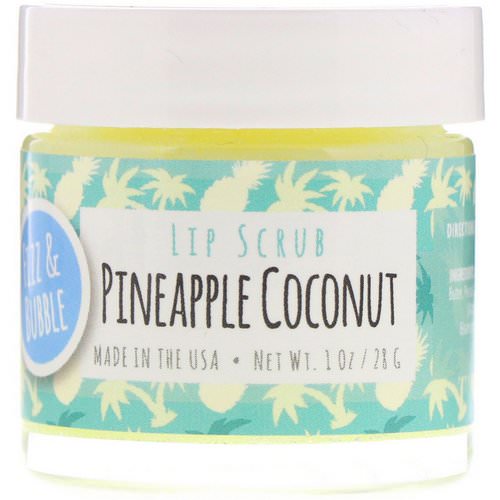 Fizz & Bubble, Lip Scrub, Pineapple Coconut, 1 oz (28 g) فوائد