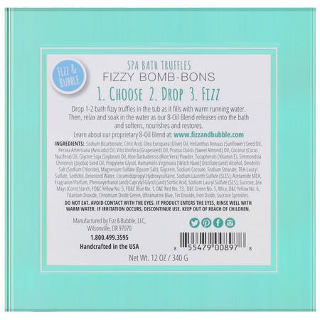 Fizz & Bubble, Spa Bath Truffles, Fizzy Bomb-Bons, 12 oz (340 g):دش, حمام