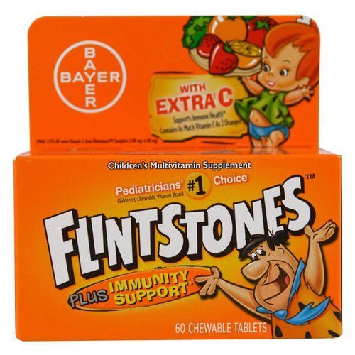 Flintstones, Children's Multivitamin, Plus Immune Support, Fruit Flavors, 60 Chewable Tablets فوائد