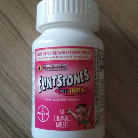 Flintstones, Children's Multivitamin with Iron, Fruit Flavors, 60 Chewable Tablets
