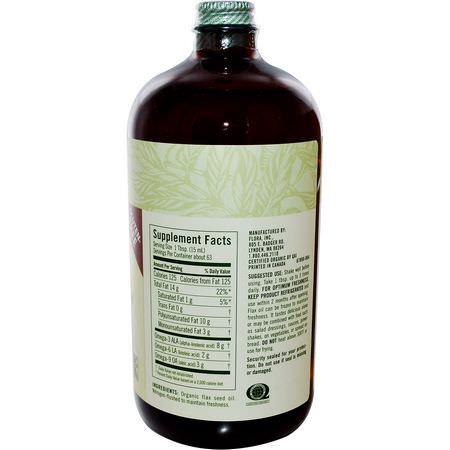 Flora, Certified Organic Flax Oil, 32 fl oz (946 ml):مكملات بذ,ر الكتان, Omegas EPA DHA