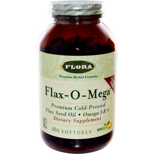 Flora, Flax-O-Mega, 180 Softgels فوائد