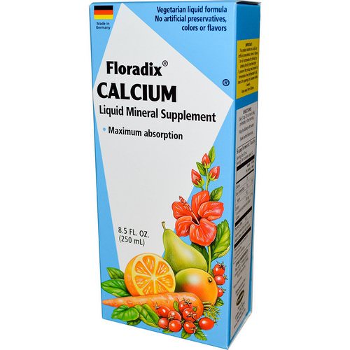 Flora, Floradix, Calcium, Liquid Mineral Supplement, 8.5 fl oz (250 ml) فوائد