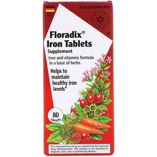 Flora, Floradix, Iron Tablets Supplement, 80 Tablets فوائد