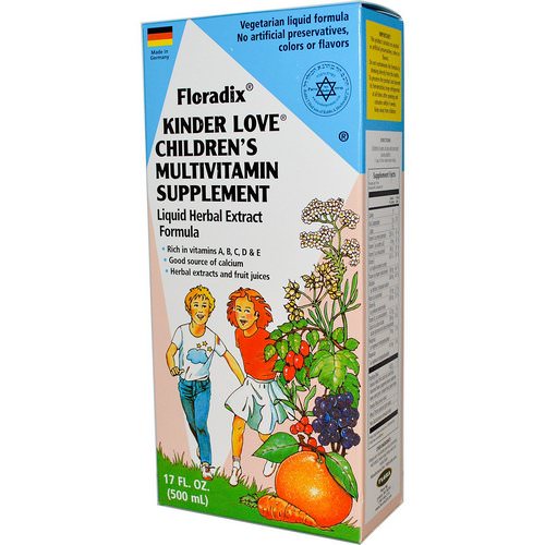 Flora, Floradix, Kinder Love, Children's Multivitamin Supplement, 17 fl oz (500 ml) فوائد