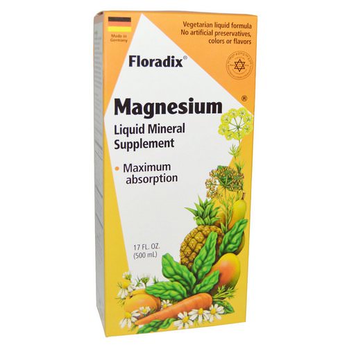 Flora, Floradix, Magnesium, Liquid Mineral Supplement, 17 fl oz (500 ml) فوائد
