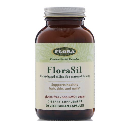 Flora, FloraSil, Plant Based Silica for Natural Beauty, 90 Veggie Caps فوائد