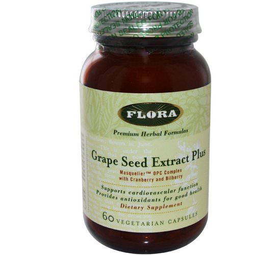 Flora, Grape Seed Extract Plus, 60 Veggie Caps فوائد